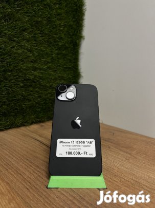 Apple iPhone 15 Kártyafüggetlen 128 GB, 12 hó garancia