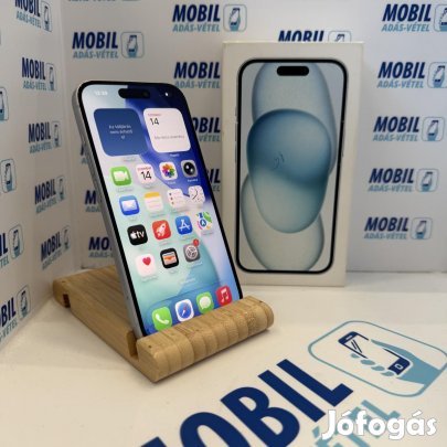 Apple iPhone 15 Kártyafüggetlen 128 GB, 12 hó garancia