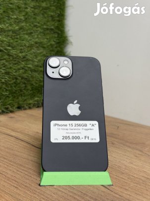 Apple iPhone 15 Kártyafüggetlen 256 GB, 12 hó garancia