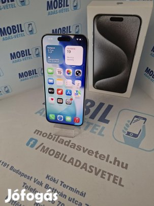Apple iPhone 15 Pro Max Kártyafüggetlen 256 GB, 12 hó garancia