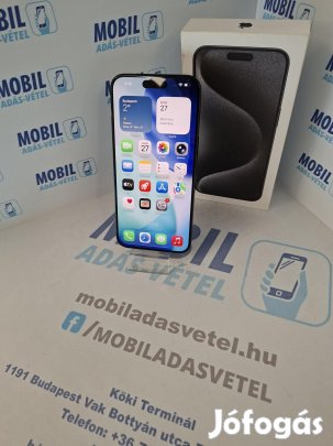 Apple iPhone 15 Pro Max Kártyafüggetlen 256 GB, 12 hó garancia