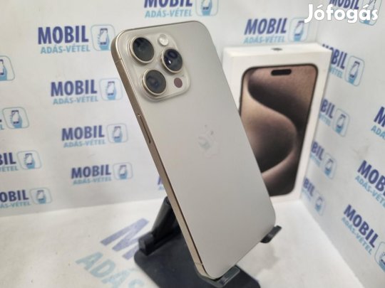 Apple iPhone 15 Pro Max Kártyafüggetlen 256 GB, 12 hó garancia
