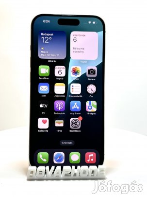 Apple iPhone 15 Pro (128GB)  - Akku: 100% - Szín: Natúr Titán