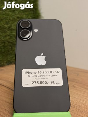 Apple iPhone 16 Kártyafüggetlen 256 GB, 12 hó garancia