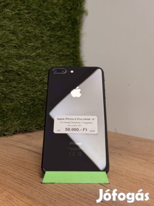 Apple iPhone 8 Plus Kártyafüggetlen 64 GB, 12 hó garancia
