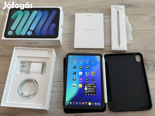 Apple ipad Mini 2021 6th 64GB extrákkal + tok + stylus Újszerű 64GB