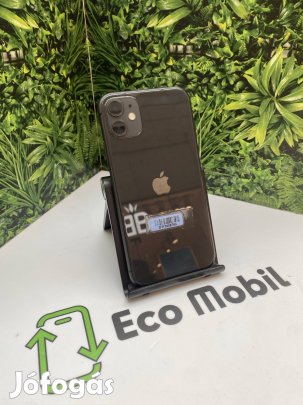 Apple iphone 11 64GB fekete (12 hónap jótállás)