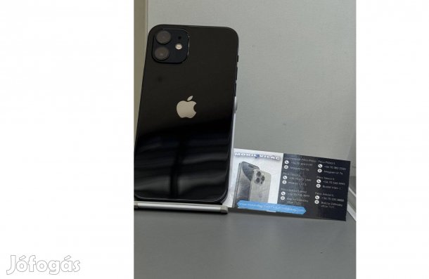 Apple iphone 12 64GB Fekete Használt, Garanciával