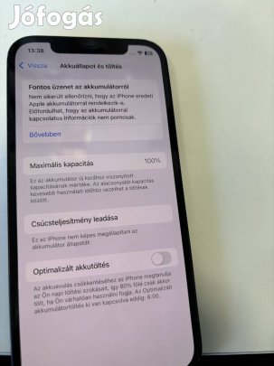 Apple iphone 12 független 128 GB 100%-os aksi három hó garancia