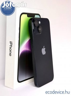 Apple iphone 14 128GB fekete 3 hónap garancia