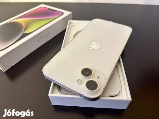 Apple iphone 14 PLUS, 128Gb, Starlight, független, 87% gyári akku
