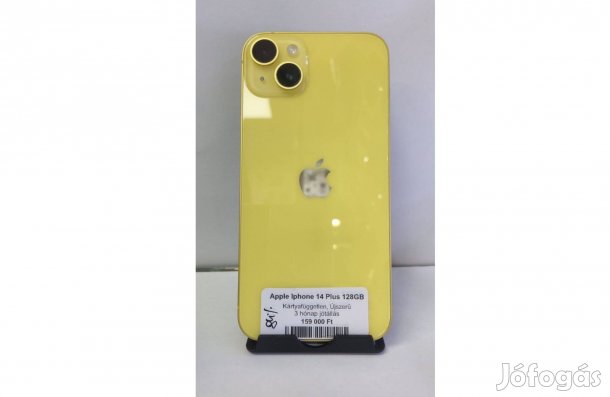 Apple iphone 14 Plus 128GB Független Jótállással Sárga