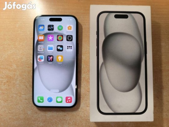 Apple iphone 15 128GB Black Független Újszerű Garis !