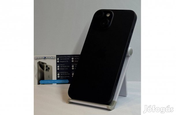 Apple iphone 15 128GB Fekete, Használt Garanciával!