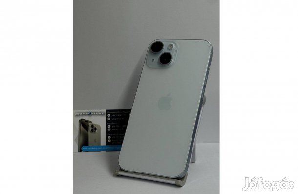 Apple iphone 15 128GB Kék, Használt Garanciával