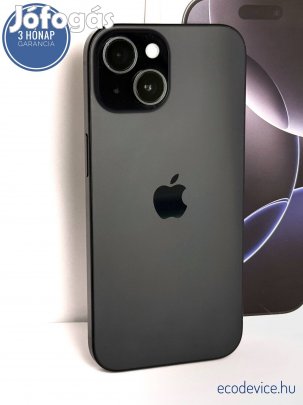 Apple iphone 15 128GB fekete 3 hónap garancia