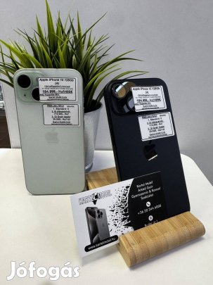 Apple iphone 15 128Gb, 12 hónap Garancia, Fekete & Zöld Színben