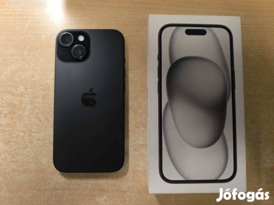 Apple iphone 15 256GB Független Újszerű Fekete Garancia !