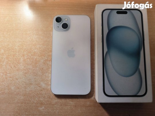 Apple iphone 15 Plus 128GB Független Újszerű Kék Apple Garanciás !