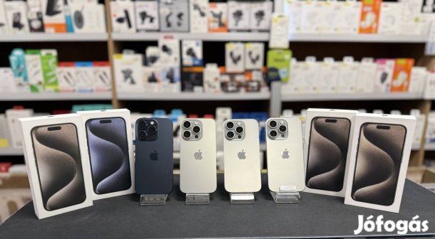 Apple iphone 15 Pro 128GB 6 Hónap Garanciával Új Akkuval