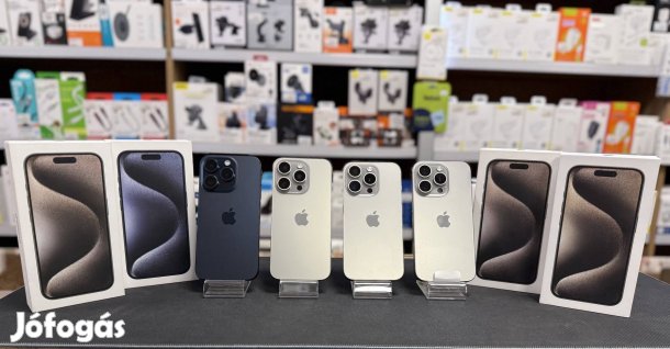 Apple iphone 15 Pro 128GB 6 Hónap Garanciával Új Akkuval