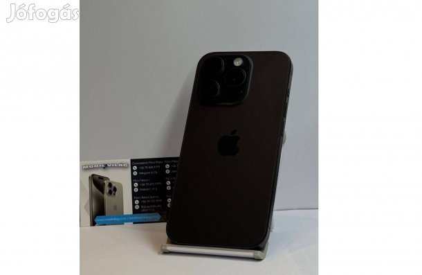 Apple iphone 15 Pro 128GB Fekete, Használt Garanciával