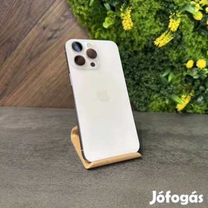 Apple iphone 15 Pro 128GB Újszerű - White Titanium - 1 év garanciával