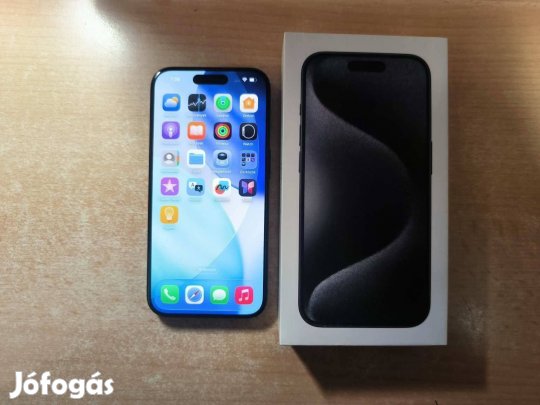 Apple iphone 15 Pro 256GB Független Újszerű Black Garis !