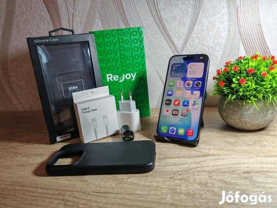 Apple iphone 15 Pro 256Gb Blue Titanium 1.5év Rejoy garanciával,számla