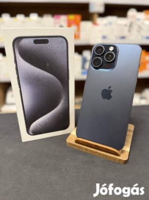 Apple iphone 15 Pro Max 256GB Kék 6 hónap garanciával Új Akkuval