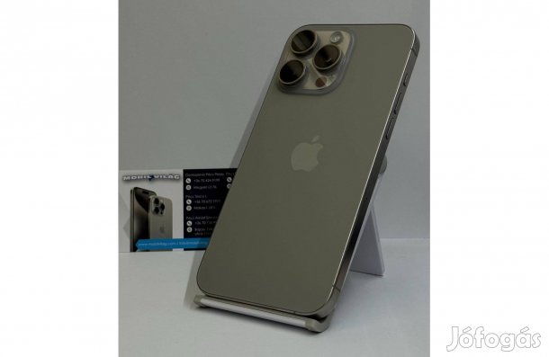 Apple iphone 15 Pro Max 256GB Titán, Használt Garanciával!