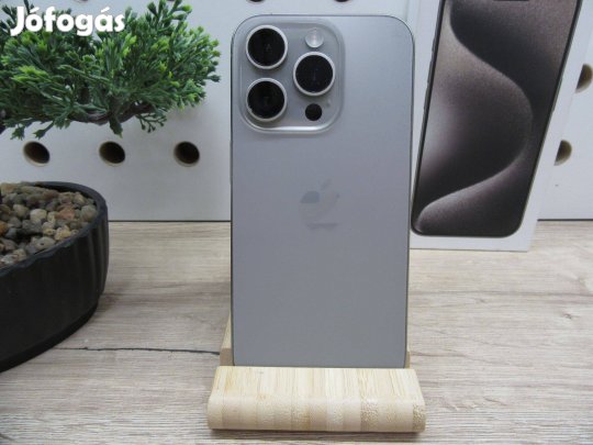 Apple iphone 15 Pro Natural Titanium 100%-os akku