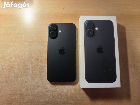 Apple iphone 16 Független Újszerű Fekete Apple Garancia !