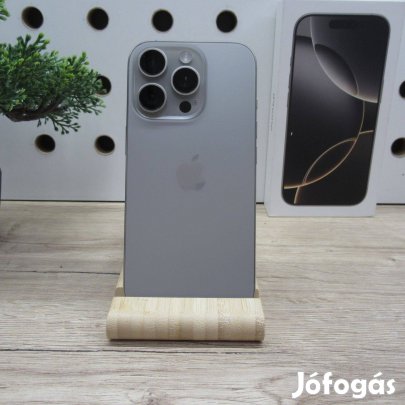 Apple iphone 16 Pro 128GB Natural Titanium használt, karcmentes 90%