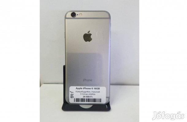 Apple iphone 6 16GB Független Jótállással -Ezüst