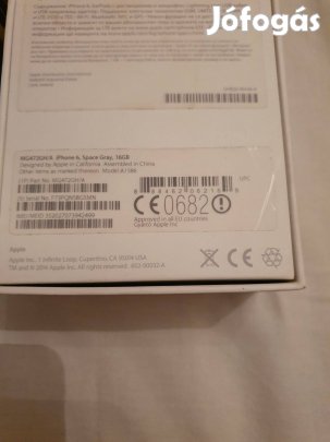 Apple iphone 6 doboz + papírok + kijelzővédő olcsó személyes átvétel