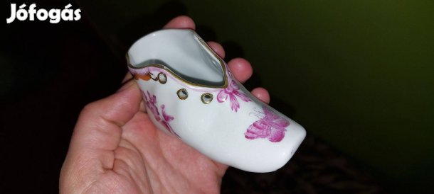 Apponyi mintás Herendi porcelán kiscipő