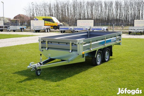 Áprilisi akció! Új alsókerekes utánfutó (330x150x35cm) - rendszámmal