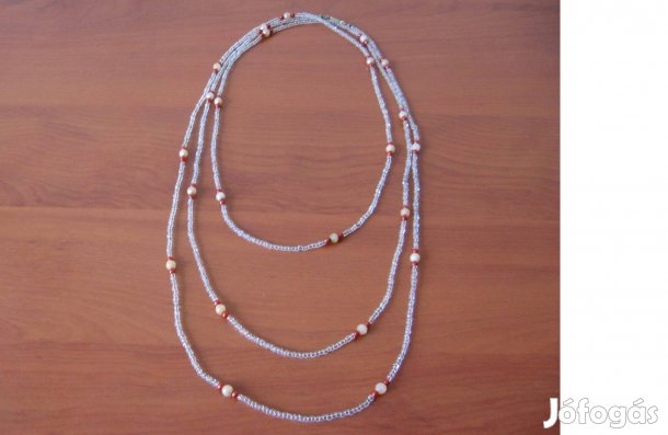 Apró-szemű színes gyöngynyaklánc