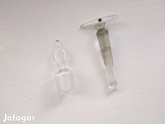Aprócska, különleges, csiszolt üvegdugó (2 darab)