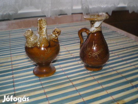 Aprócska kerámiák Segoviaból kancsó csücskös valami egyben