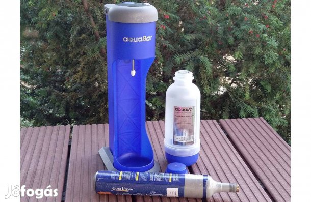 Aquabar szódagép 60-80 liter szódához - üveg palack - tele patronnal