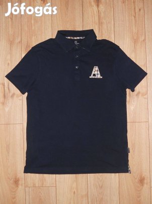 Aquascutum sötétkék galléros póló (M-es)