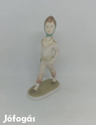 Aquincum porcelán esernyővel sétáló lány"Ritka festés"!