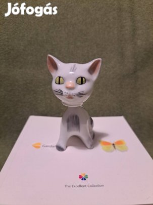 Aquincumi rezgőfejű porcelán cica