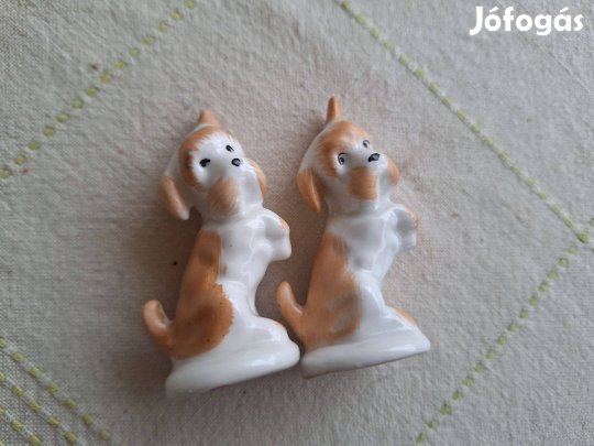 Aquinkumi porcelán art deco kiskutyák 2 db 2000 Ft