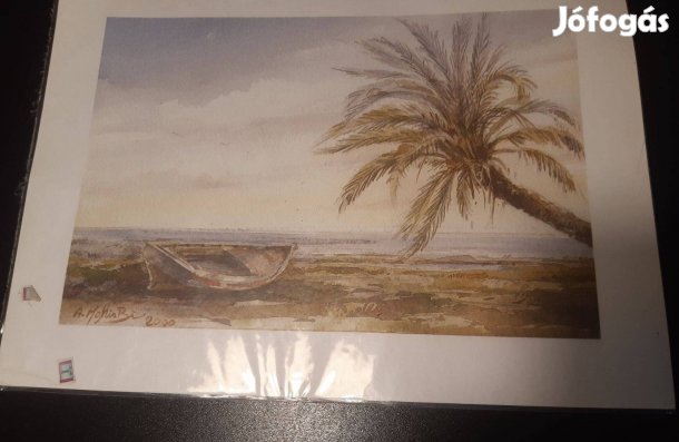 Arab életkép vízfestmény arab témáju vízfestmény