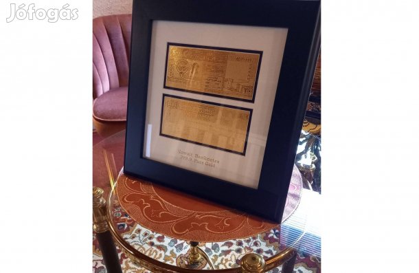 Arany Bankjegy Asztal /Fali Szett, Luxus Ajándék Választék 