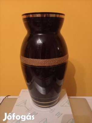 Arany -fekete , nagy méretű üveg váza