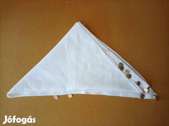 Arany érmés fehér eredeti görög kendő